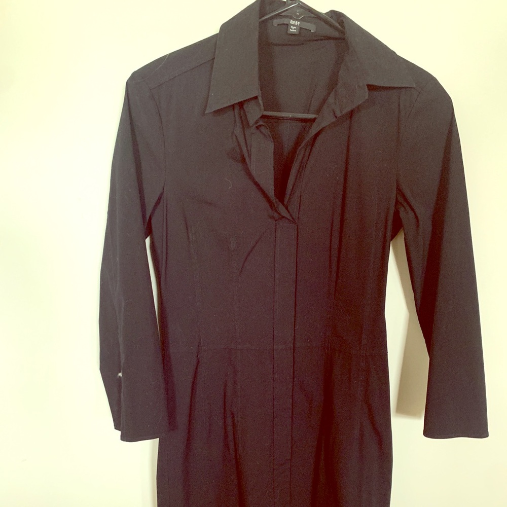 Hugo Boss Black Buttoned Dress - Size 2